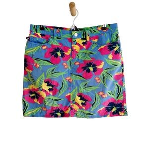 POLO Ralph Lauren Hawaiian Tropical Print Mini Skirt